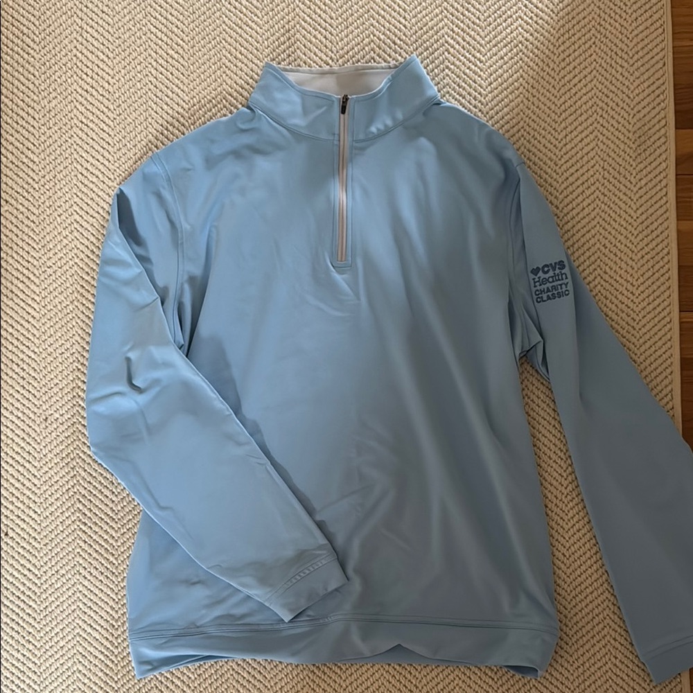 Men's Light Blue Quarter-Zip Jacket